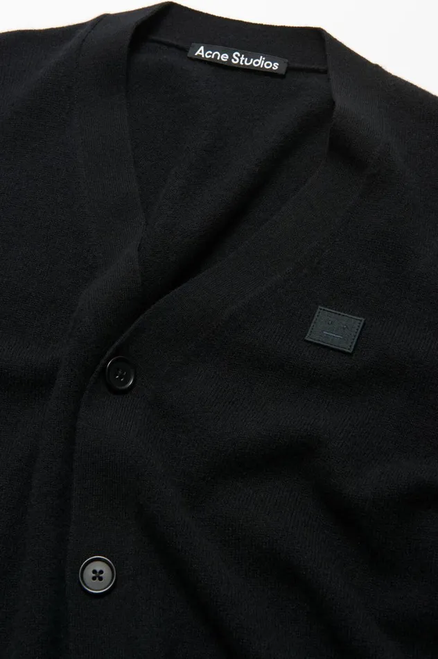 Acne Studios Vneck Cardigan Black Men Knitwear