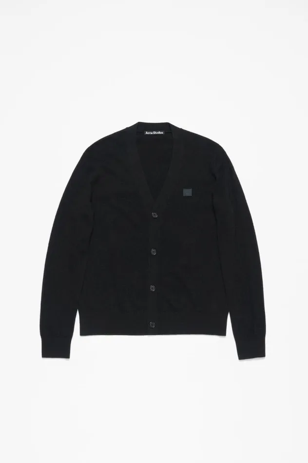 Acne Studios Vneck Cardigan Black Men Knitwear
