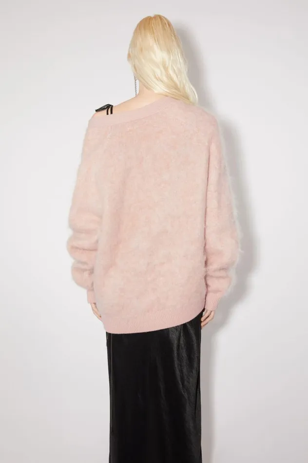 Acne Studios Wool Mohair Cardigan Faded Pink Women Knitwear