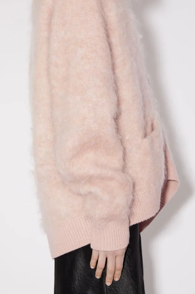Acne Studios Wool Mohair Cardigan Faded Pink Women Knitwear