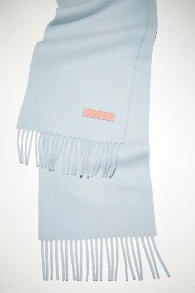 Acne Studios Wool Scarf Pink Label 8211 Narrow Powder Blue Men Scarves
