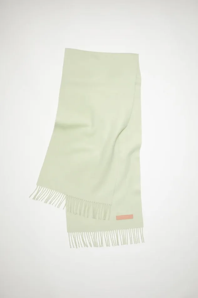 Acne Studios Wool Scarf Pink Label Pale Green Women Scarves