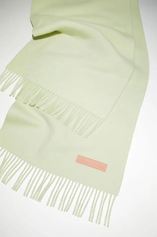 Acne Studios Wool Scarf Pink Label Pale Green Women Scarves