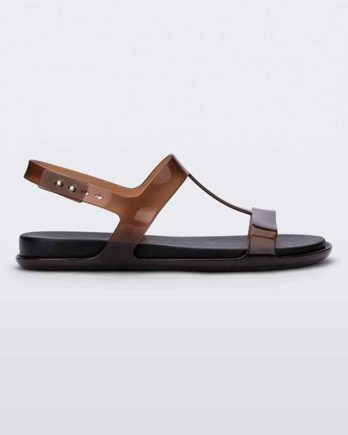 Adore Clear Brownblack Women Melissa Sandals