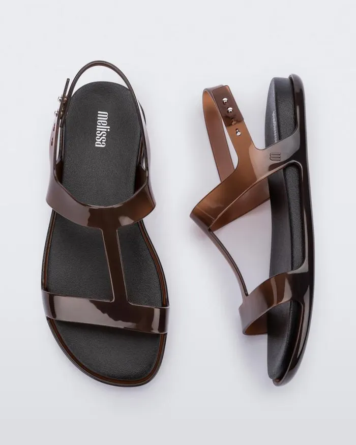 Adore Clear Brownblack Women Melissa Sandals