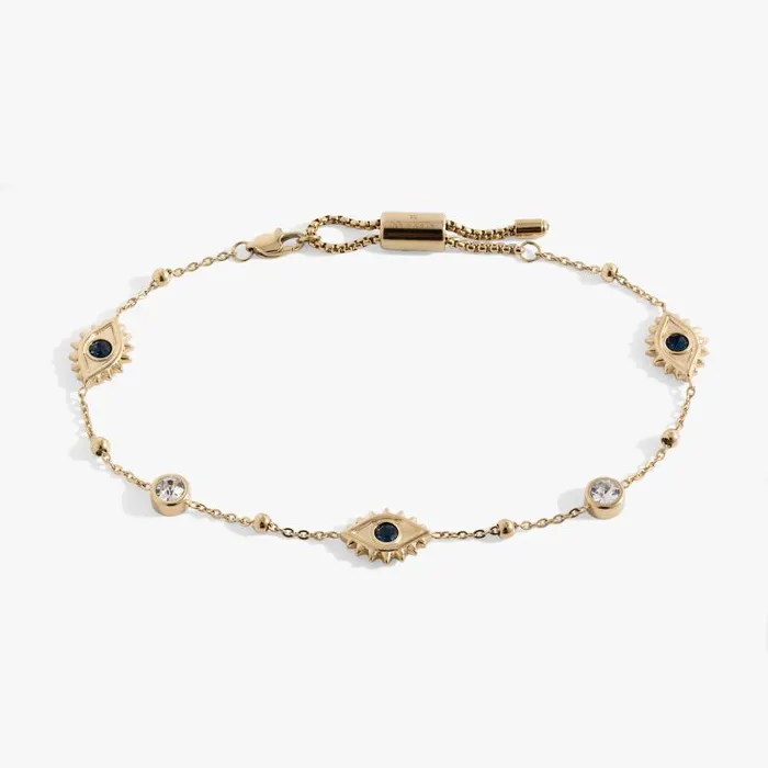 Anklets Women Alex And Ani Evil Eye Crystal Anklet Stainless Steel Gold