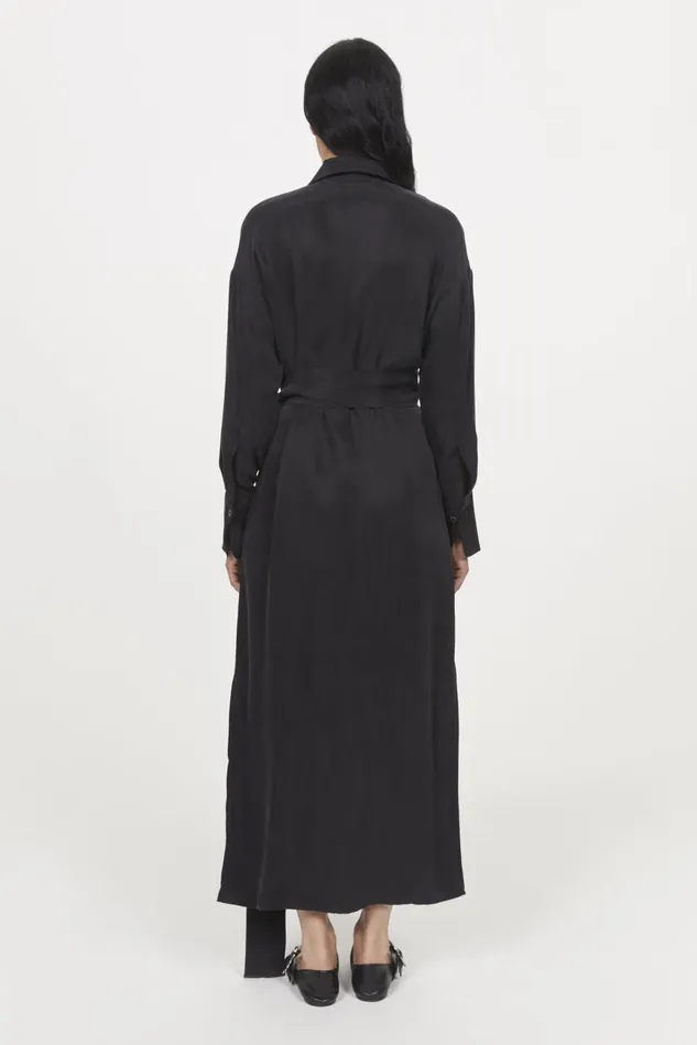 Apple Peach Twill Dress Black Women Rodebjer Dresses and Caftans