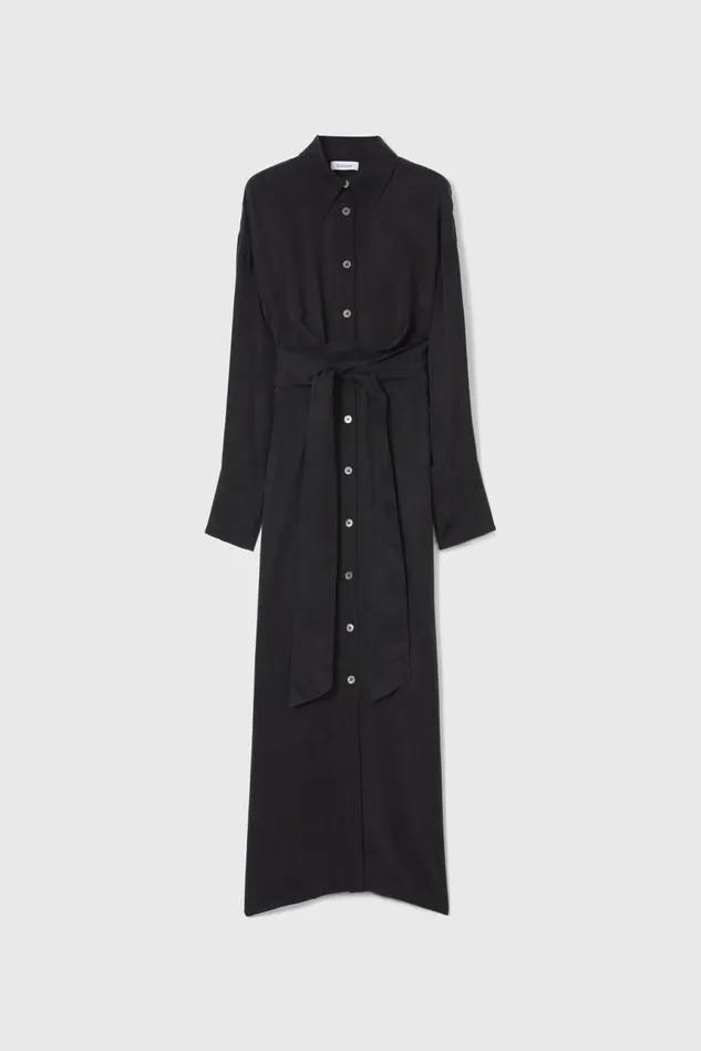 Apple Peach Twill Dress Black Women Rodebjer Dresses and Caftans