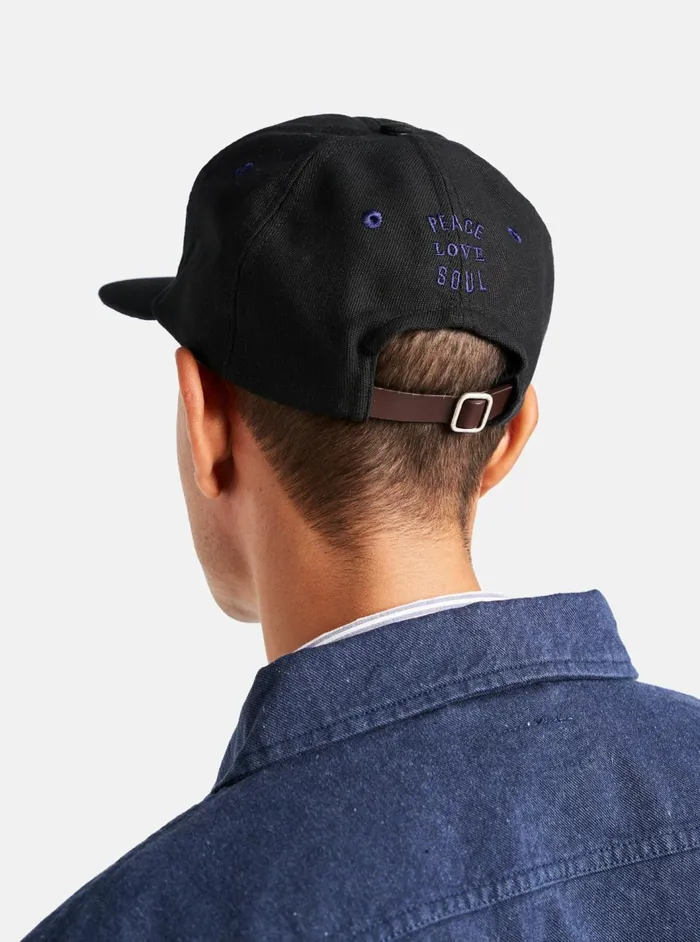 Baseball Hat In Black Canvas Men Universal Works Hats