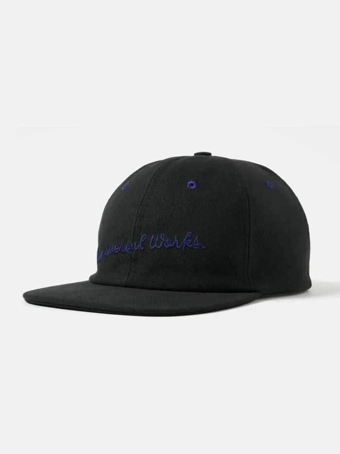 Baseball Hat In Black Canvas Men Universal Works Hats