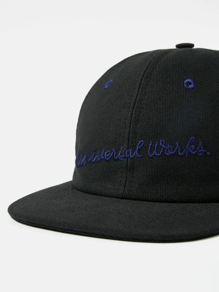 Baseball Hat In Black Canvas Men Universal Works Hats