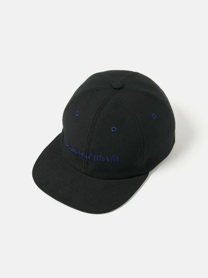 Baseball Hat In Black Canvas Men Universal Works Hats
