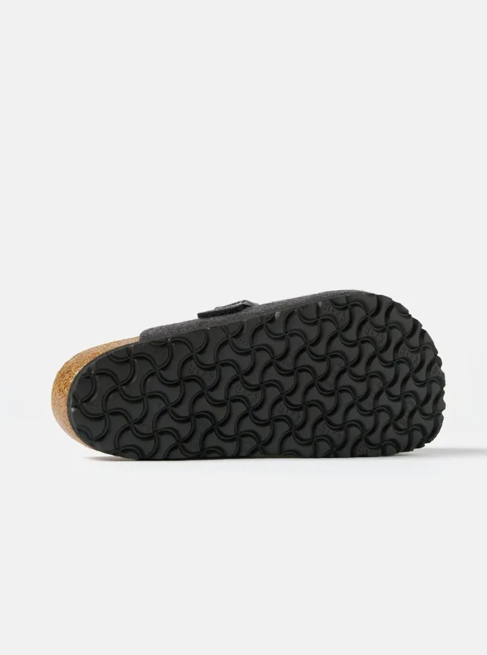 Birkenstock Boston In Anthracite Wool Men Universal Works Footwear