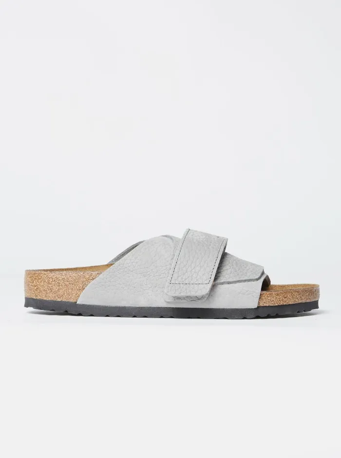 Birkenstock Kyoto In Whale Grey Nubuck Leather Men Universal Works Footwear
