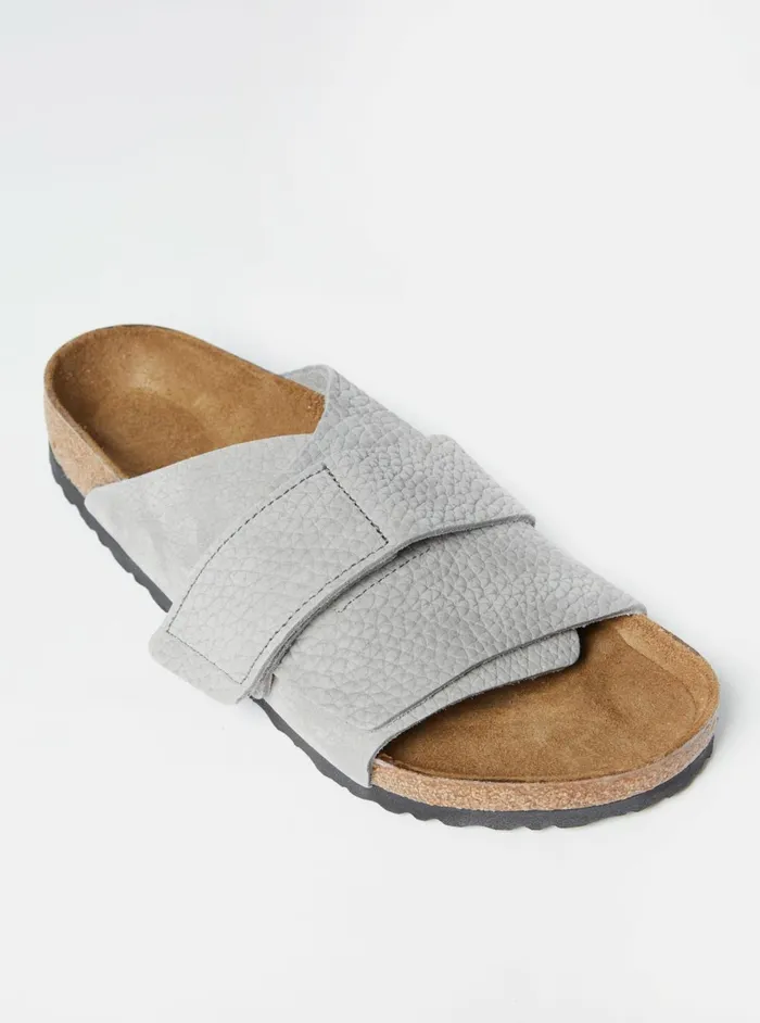 Birkenstock Kyoto In Whale Grey Nubuck Leather Men Universal Works Footwear