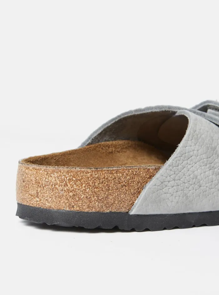 Birkenstock Kyoto In Whale Grey Nubuck Leather Men Universal Works Footwear