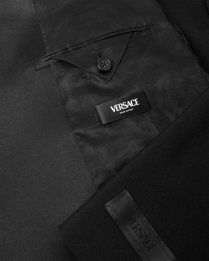 Blazers and Suits Men Versace MohairBlend SingleBreasted Blazer Black