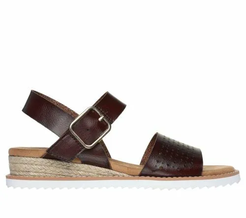 BOBS Desert Kiss 8211 Sunny Flair Chocolate Women SKECHERS Wedges