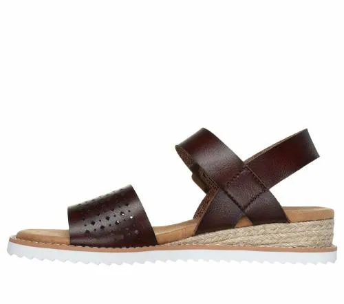 BOBS Desert Kiss 8211 Sunny Flair Chocolate Women SKECHERS Wedges