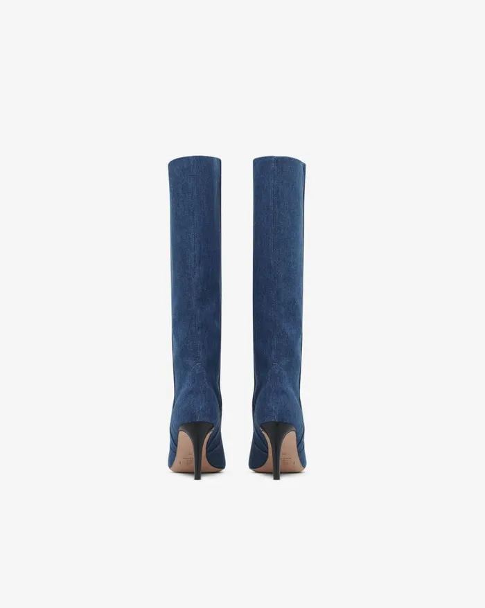 Boots Women IRO DAVYN DENIM HIGHHEELED BOOTS