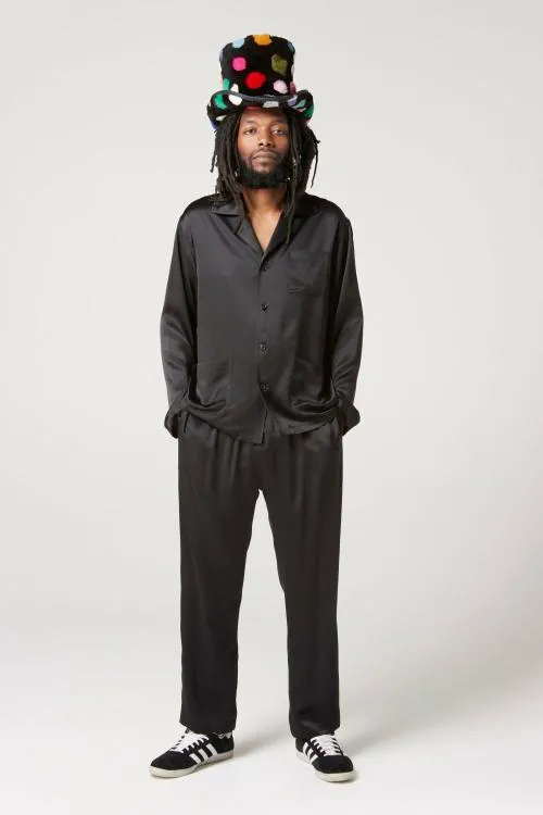 Bottoms WomenMen Gallery Dept CHATEAU JOSU PRESIDENTIAL SUITE SILK PAJAMA PANT Black