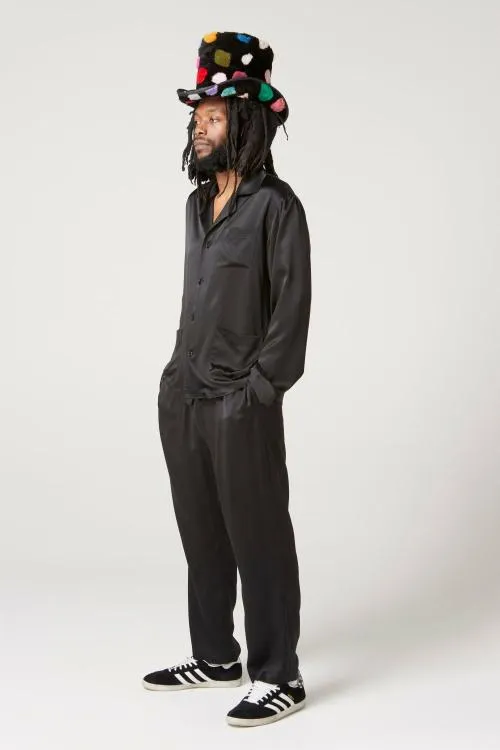 Bottoms WomenMen Gallery Dept CHATEAU JOSU PRESIDENTIAL SUITE SILK PAJAMA PANT Black