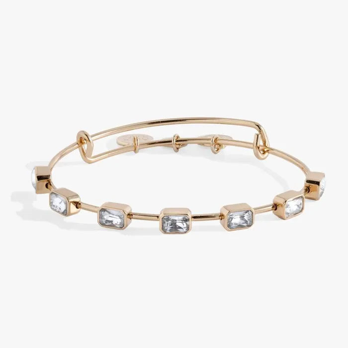 Bracelets Women Alex And Ani April Birthstone Emerald Cut Bangle Gold