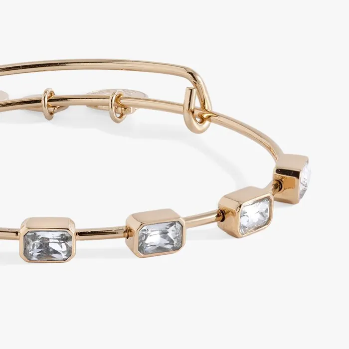 Bracelets Women Alex And Ani April Birthstone Emerald Cut Bangle Gold