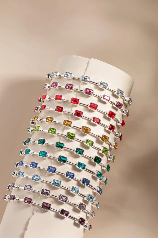 Bracelets Women Alex And Ani April Birthstone Emerald Cut Bangle Gold