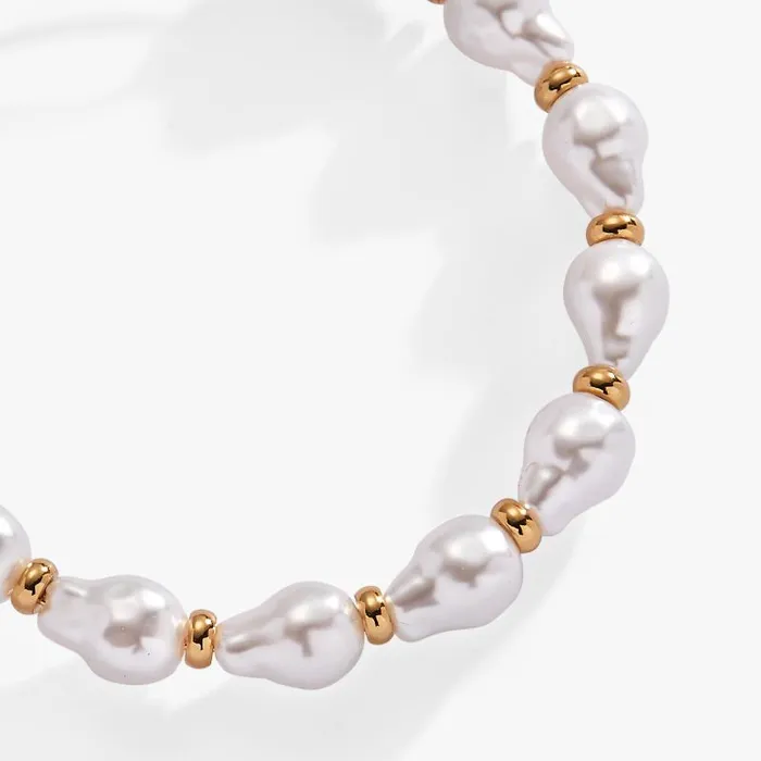 Bracelets Women Alex And Ani Baroque Pearl Beaded Bangle Gold