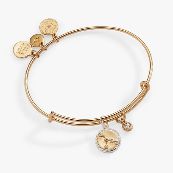 Bracelets Women Alex And Ani Cancer Zodiac Charm Bangle Two Tone
