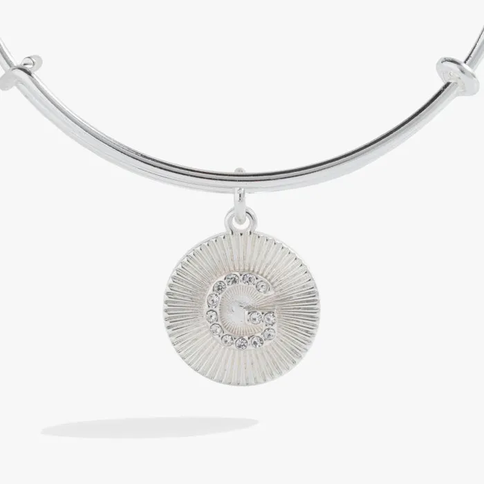 Bracelets Women Alex And Ani Initial G Pave Starburst Texture Bangle Gold