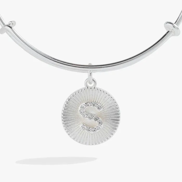 Bracelets Women Alex And Ani Initial S Pave Starburst Texture Bangle Gold