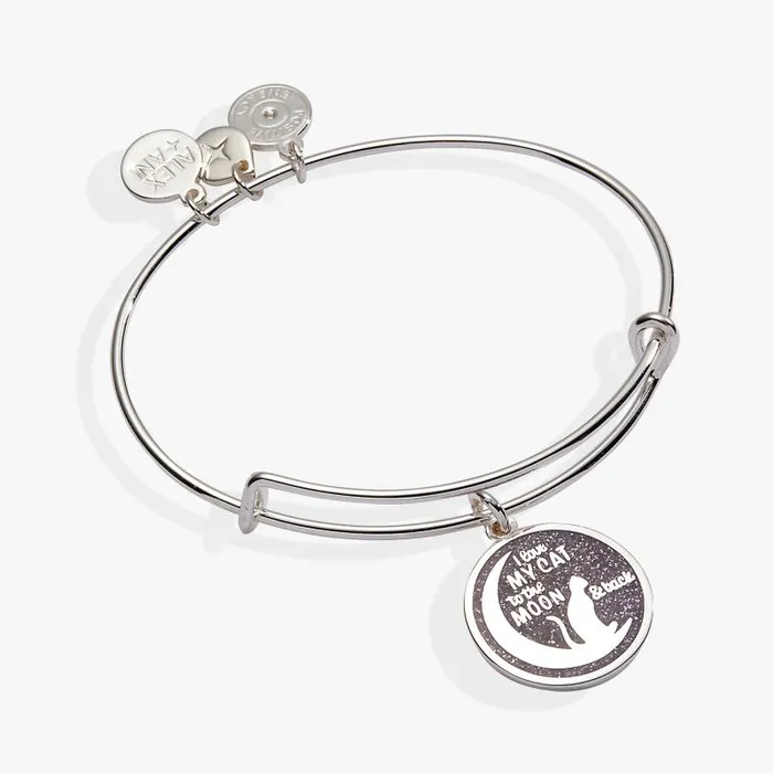 Bracelets Women Alex And Ani Love My Cat To The Moon And Back039 Bangle Silver Bracelets Women Alex And Ani Love My Cat To The Moon And Back039 Bangle Silver