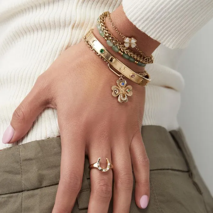 Bracelets Women Alex And Ani Lucky Hinge Bangle Gold