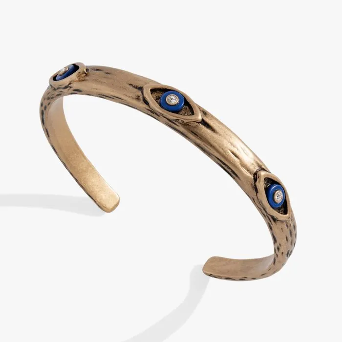 Bracelets Women Alex And Ani Untamed Evil Eye Cuff Bracelet Antique Gold