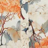 Bronte Mini Dress 8211 Hydrangea Print in Vanilla Women Dresses and Jumpsuits LEO LIN