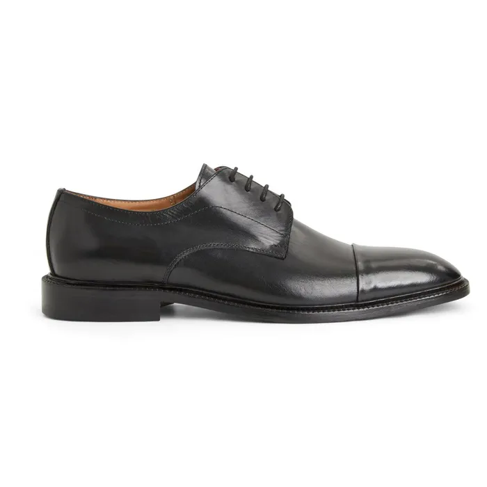 Bruno Magli Aydin Cap Toe Leather DerbyBlack Men Laceups and Oxfords
