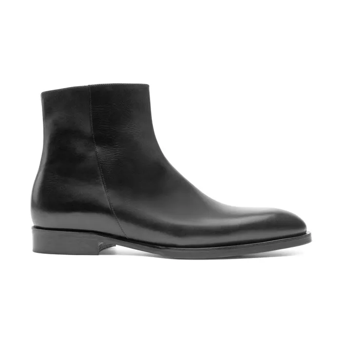 Bruno Magli Calvin Side Zip Leather BootBlack Men Boots
