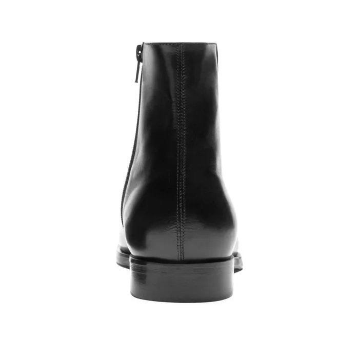 Bruno Magli Calvin Side Zip Leather BootBlack Men Boots