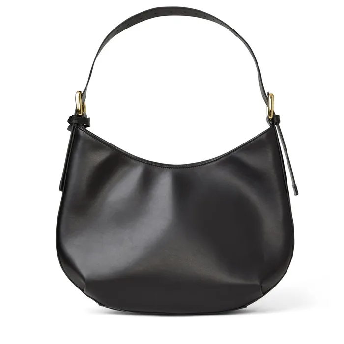 Bruno Magli Cora Hobo Handbag Black Nappa Leather Women Handbags
