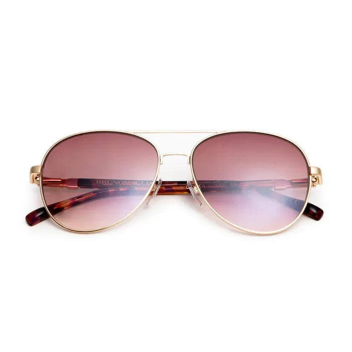 Bruno Magli Costa Aviator Sunglasses 8211 Gold Men Sunglasses