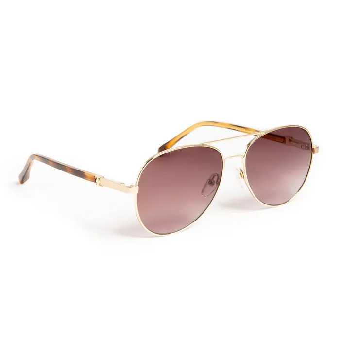 Bruno Magli Costa Aviator Sunglasses 8211 Gold Tortoise Men Sunglasses