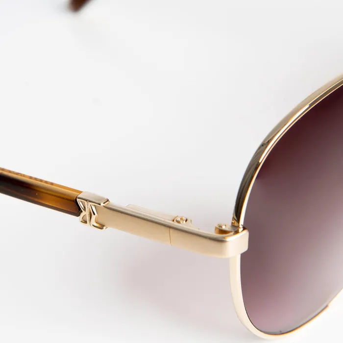 Bruno Magli Costa Aviator Sunglasses 8211 Gold Tortoise Men Sunglasses
