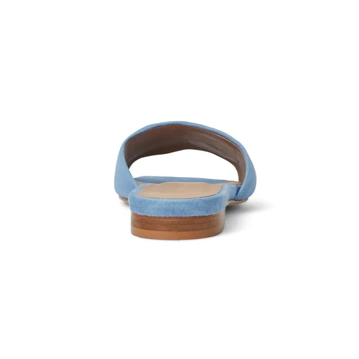Bruno Magli FABIA Single Banded Slide LIGHT BLUE SUEDE Women Sandals and Slides