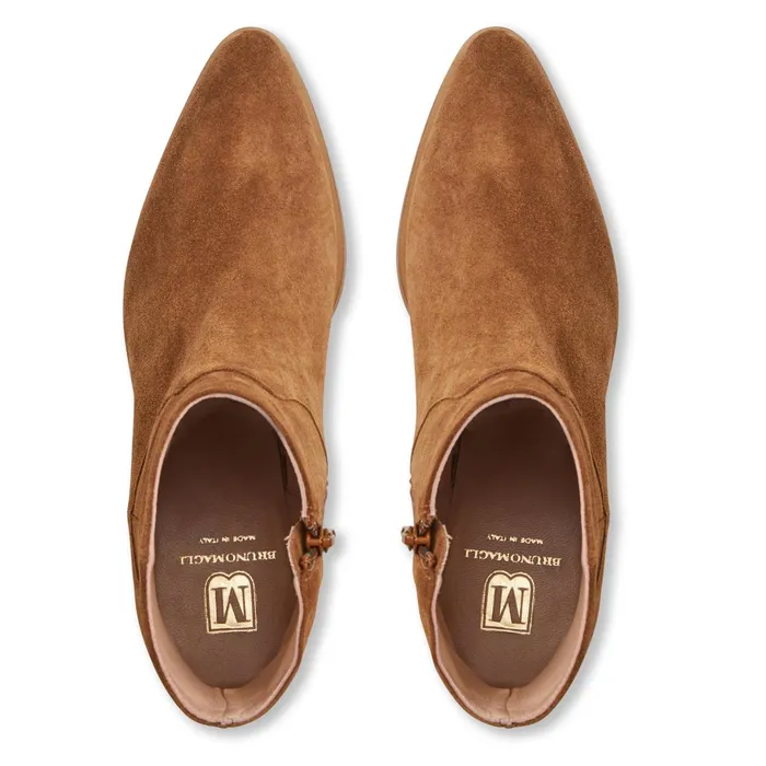 Bruno Magli Fabiana Boot Cognac Suede Women Boots