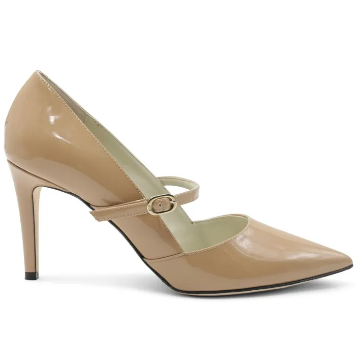 Bruno Magli Gemma MaryJane Leather Pump 8211 Honey Patent Women Heels