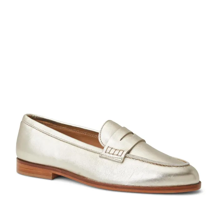 Bruno Magli LIXIA LOAFER GOLD METALLIC Women Flats and Loafers