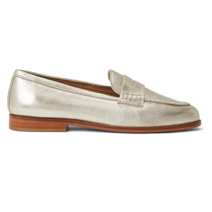 Bruno Magli LIXIA LOAFER GOLD METALLIC Women Flats and Loafers