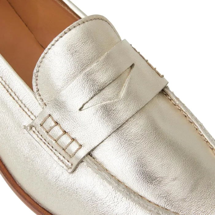 Bruno Magli LIXIA LOAFER GOLD METALLIC Women Flats and Loafers